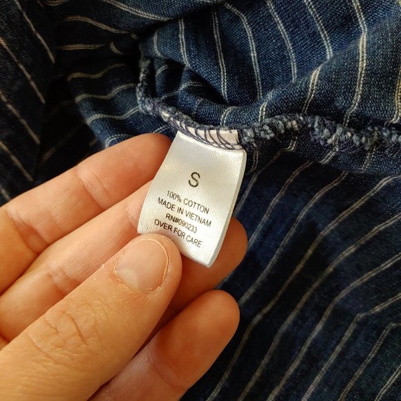 🛍️ BUNDLE ONLY | Pac Sun longer length blue stripe tunic Small - Picture 11 of 12